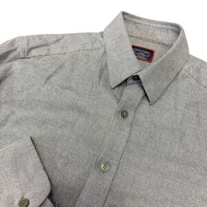 UNTUCKit Mens Small Slim Fit Wrinkle Free Blue White Button Down Long Sleeve